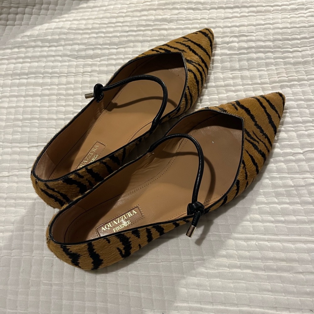 Aquazzura Tiger Print Women's Flats